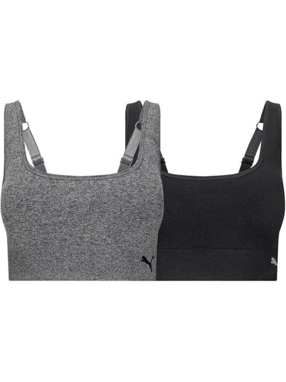 PUMA Women S 2 Pack Seamless Sports Bra Large